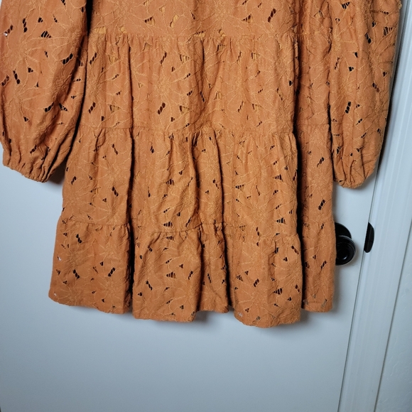 Flying Tomato Floral Eyelet Mini Dress | Elegant Dress | Size Small - Picture 6 of 7